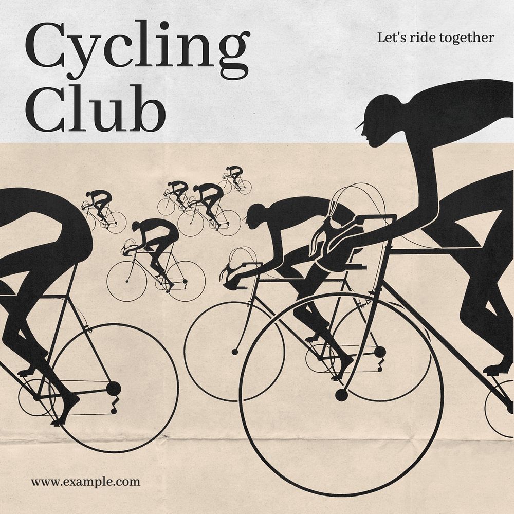 Cycling club Instagram post template