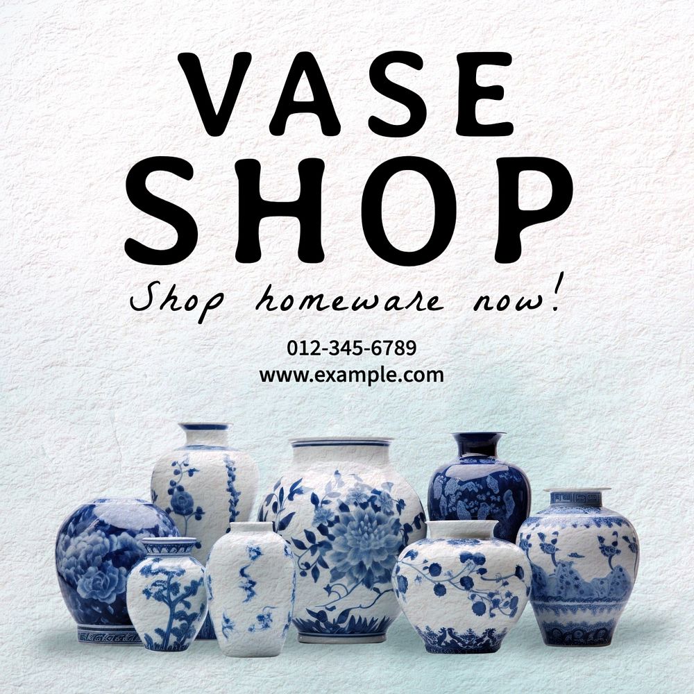 Vase & homeware Instagram post template