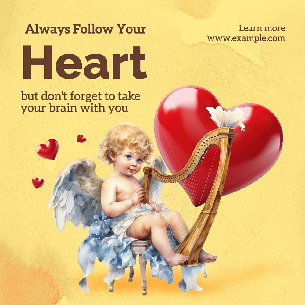 Follow your heart Instagram post template