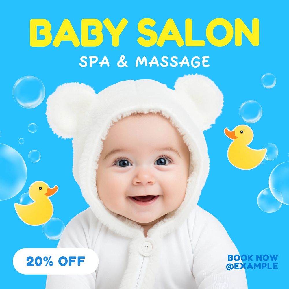 Baby salon Instagram post template