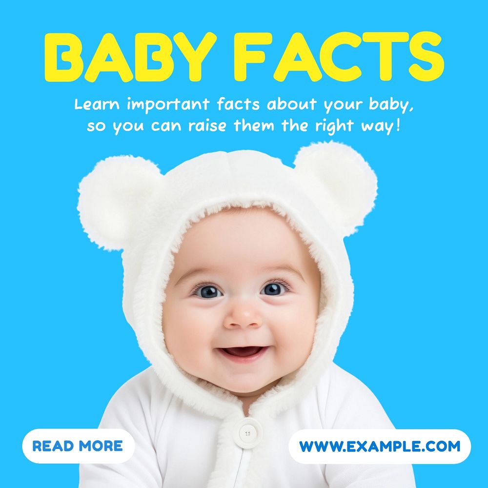 Baby facts Instagram post template