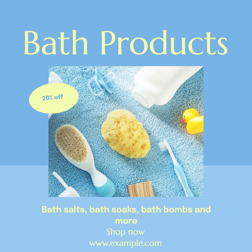 Bath products sale Instagram post template