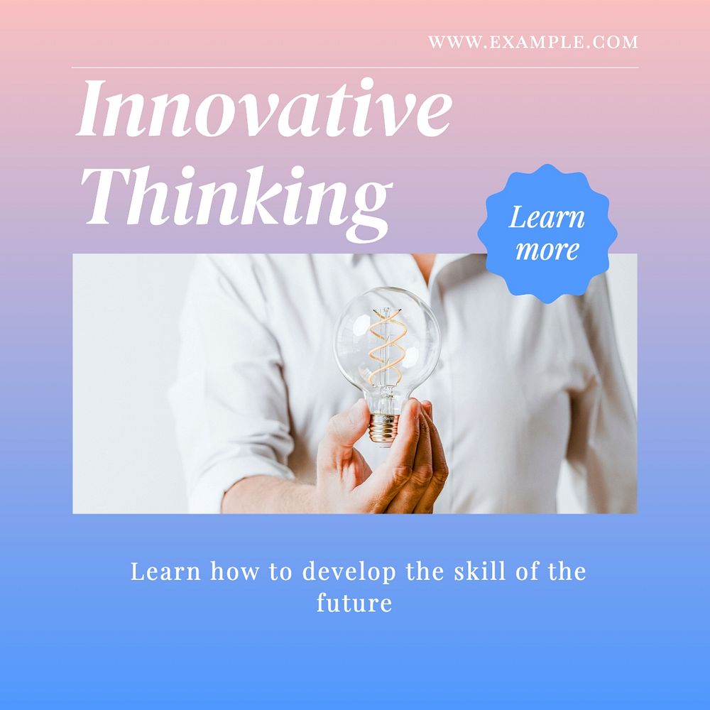 Innovative thinking Instagram post template