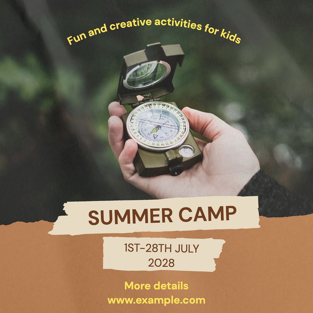 Summer camp Instagram post template