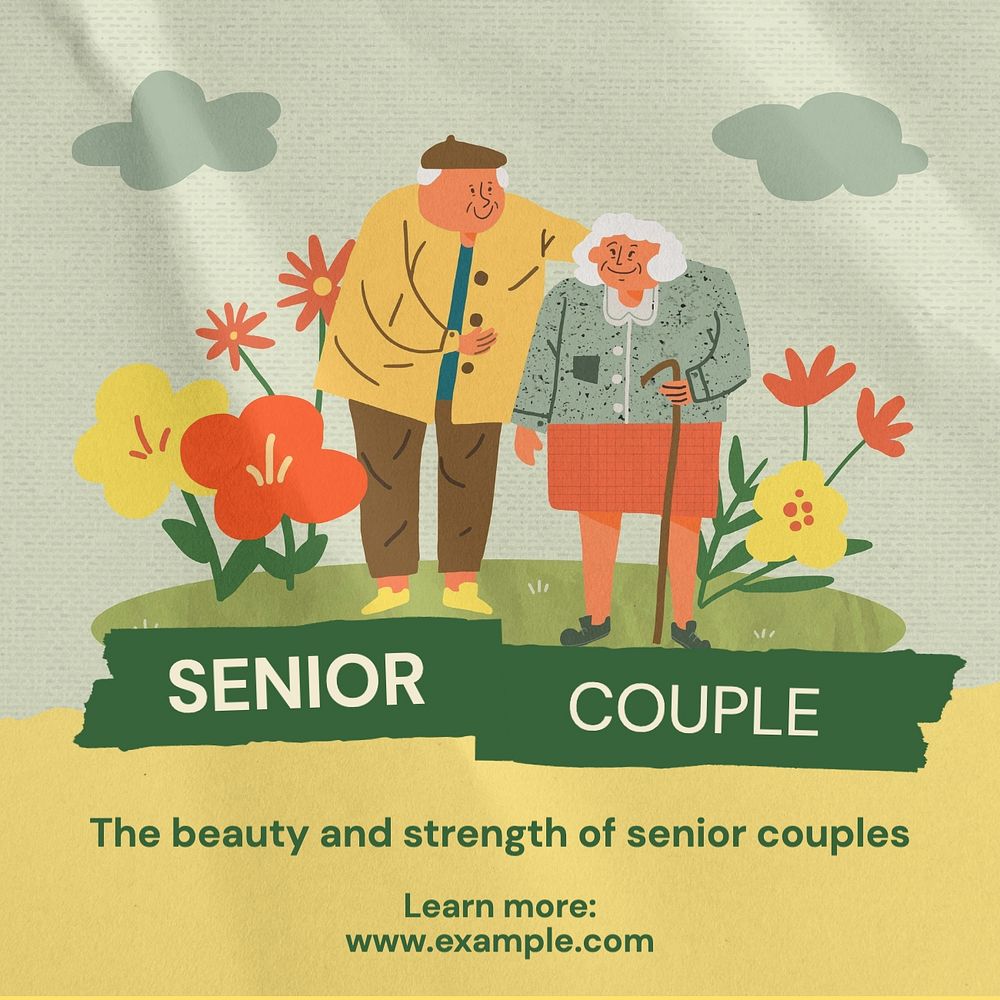 Senior couple Instagram post template