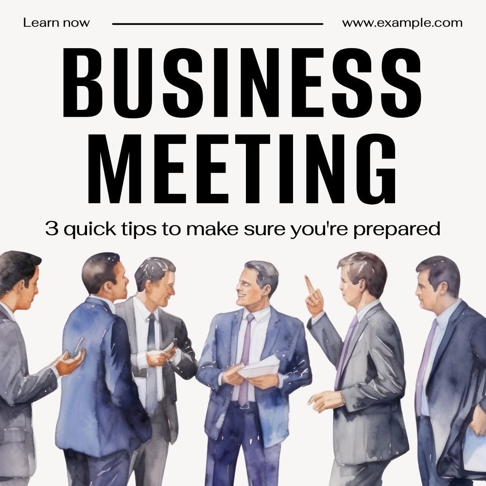 Business meeting Instagram post template