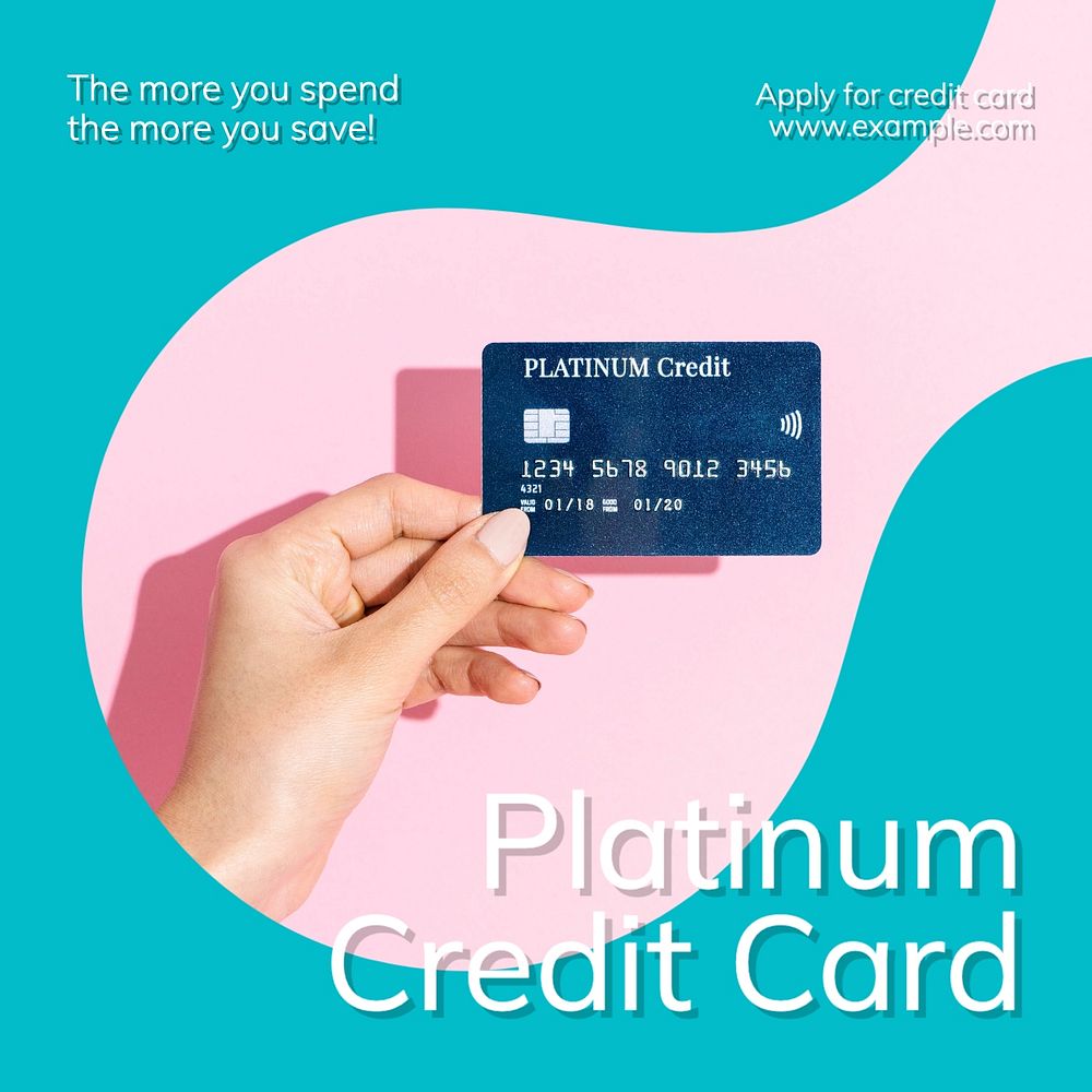 Credit card Instagram post template