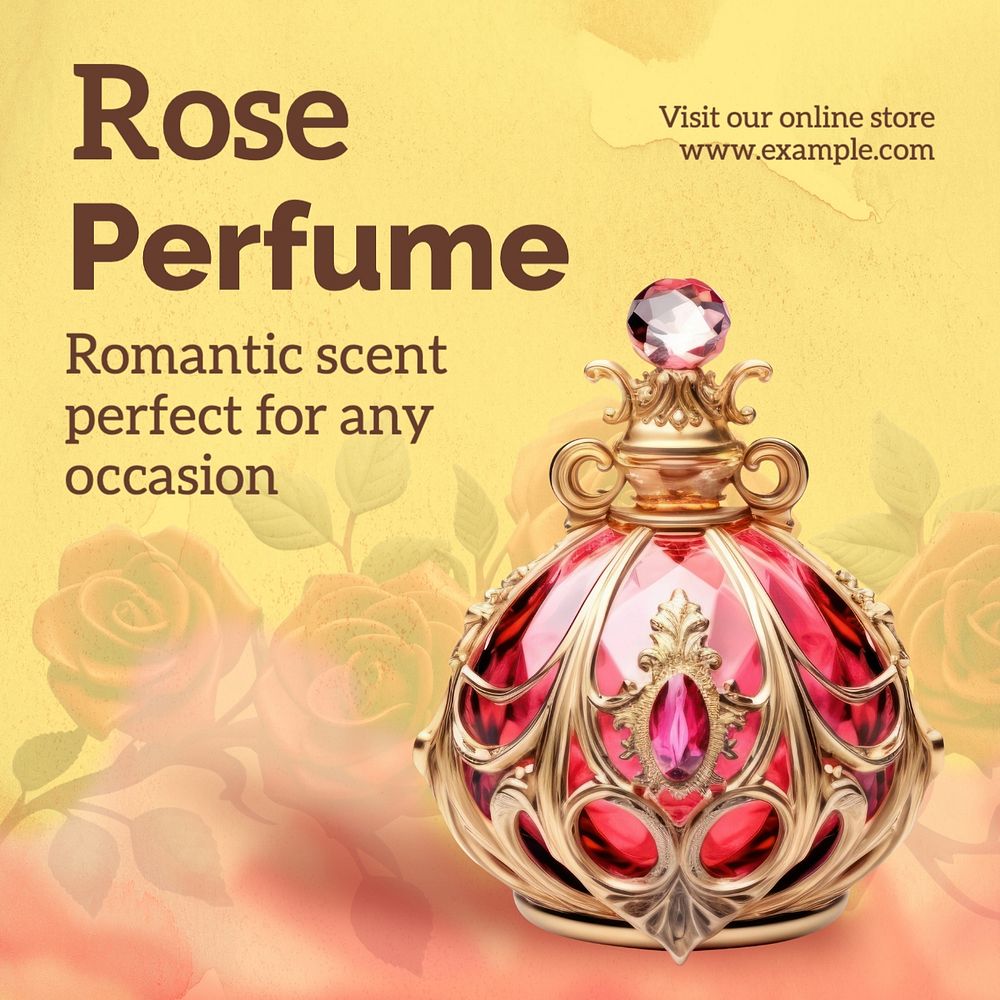 Rose perfume Instagram post template