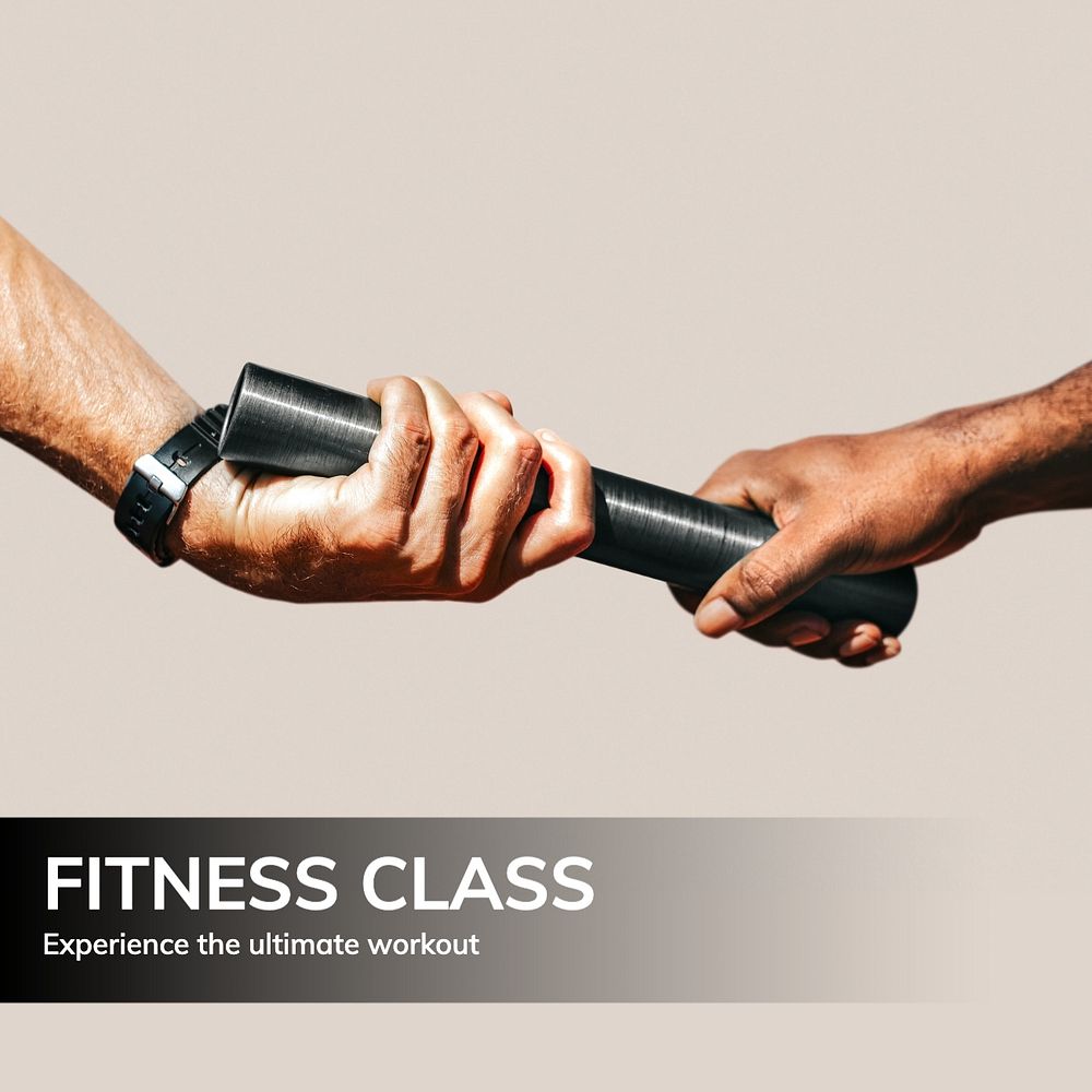 Fitness class Instagram post template, editable text