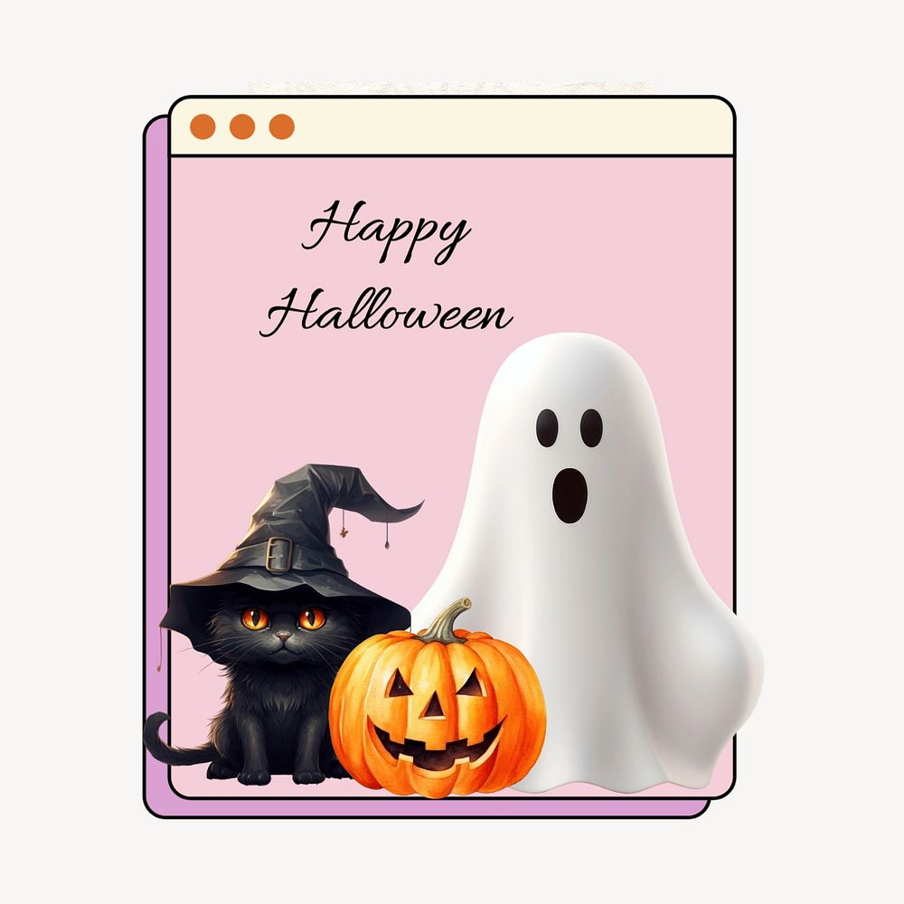 Happy Halloween Instagram post template, editable community remix