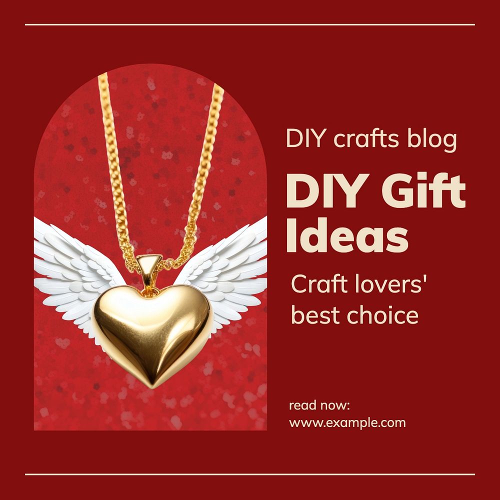 DIY Gift Ideas Facebook post template, editable design