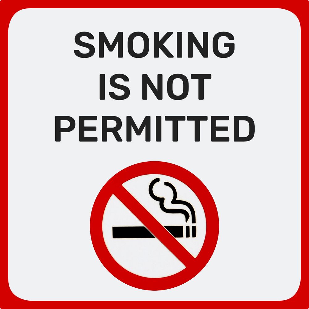 Smoking not permitted Facebook post template, editable design