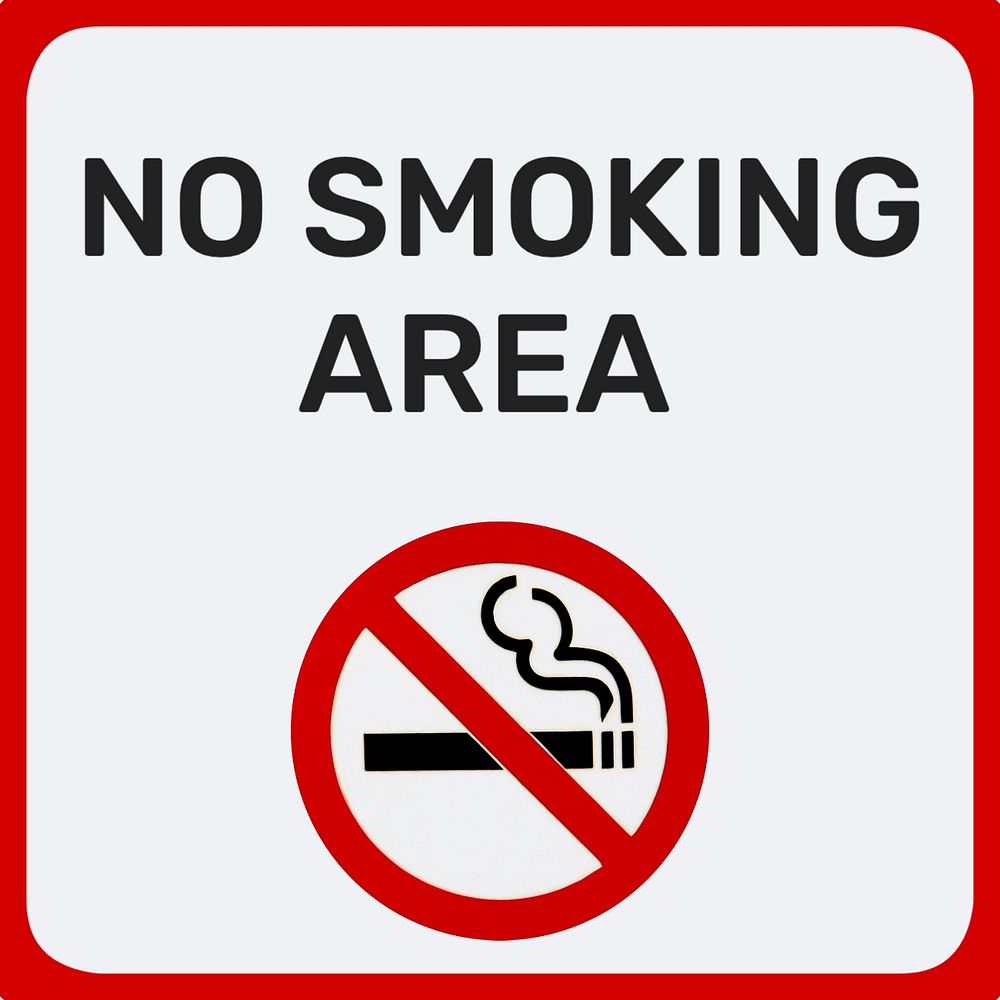 No smoking area Facebook post template, editable design