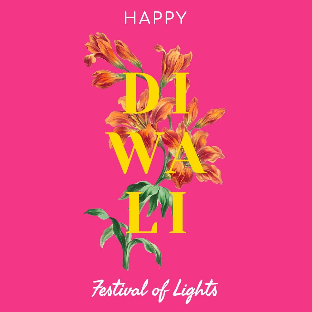 Diwali Instagram post template, editable text