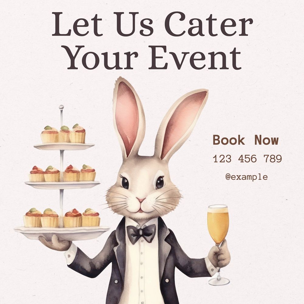 Event Food Catering Instagram post template, editable text