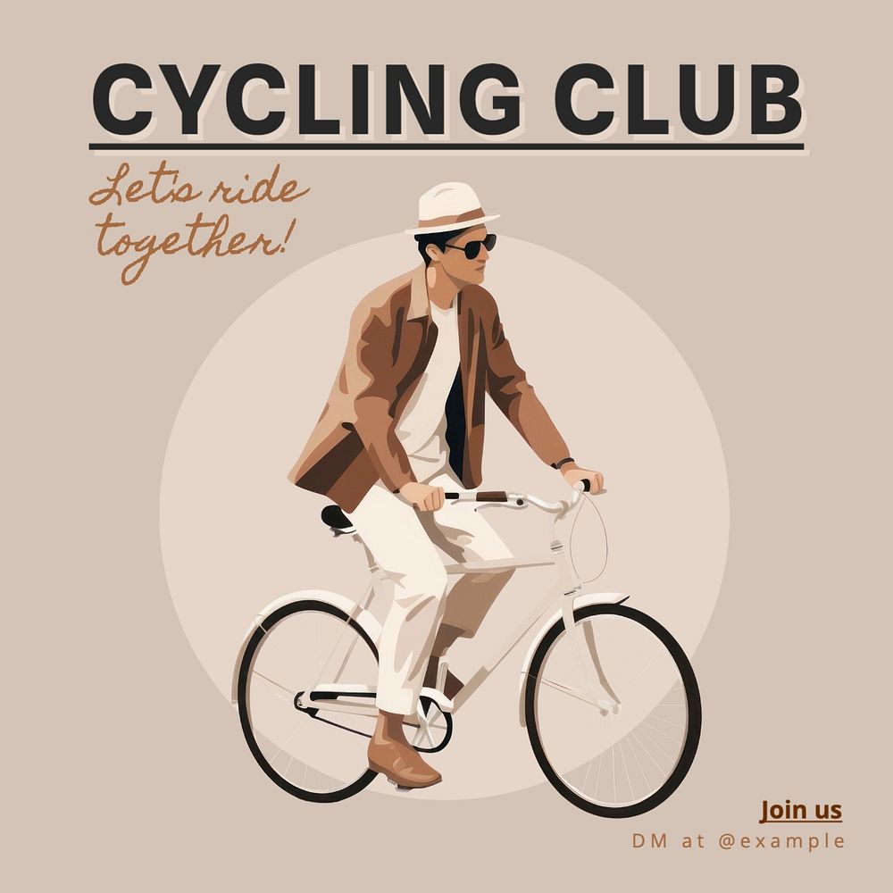 Cycling club Instagram post template