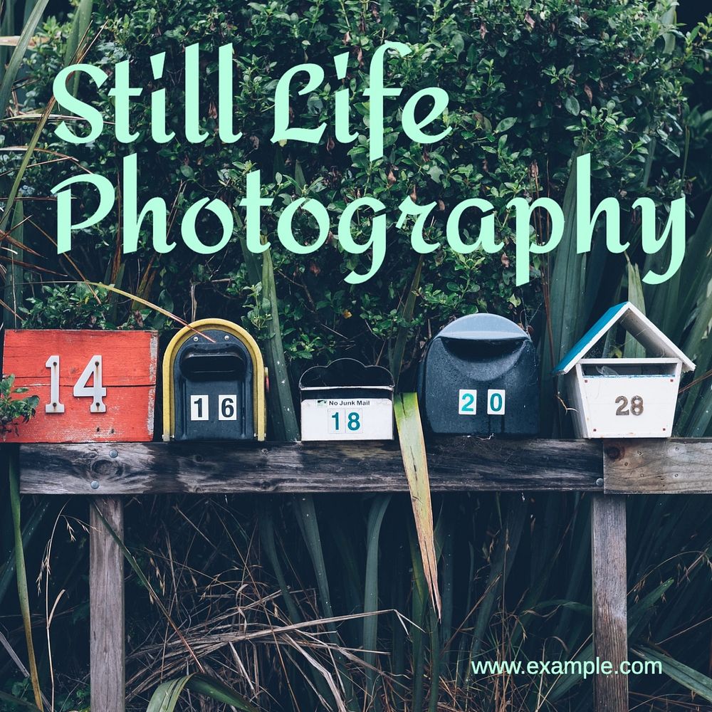 Still life photography Instagram post template