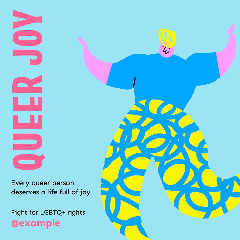 Queer joy Instagram post template