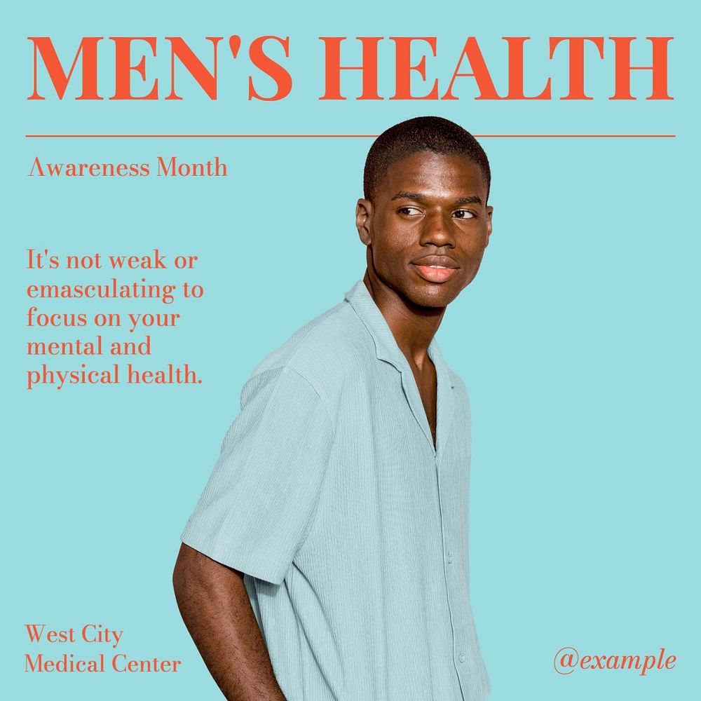 Men's health Instagram post template