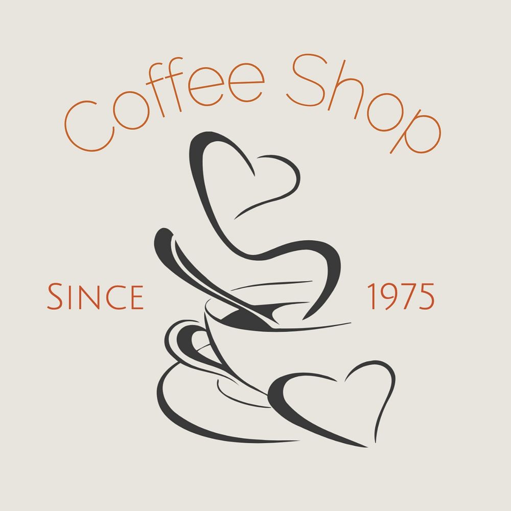 Coffee shop Instagram post template, editable community remix