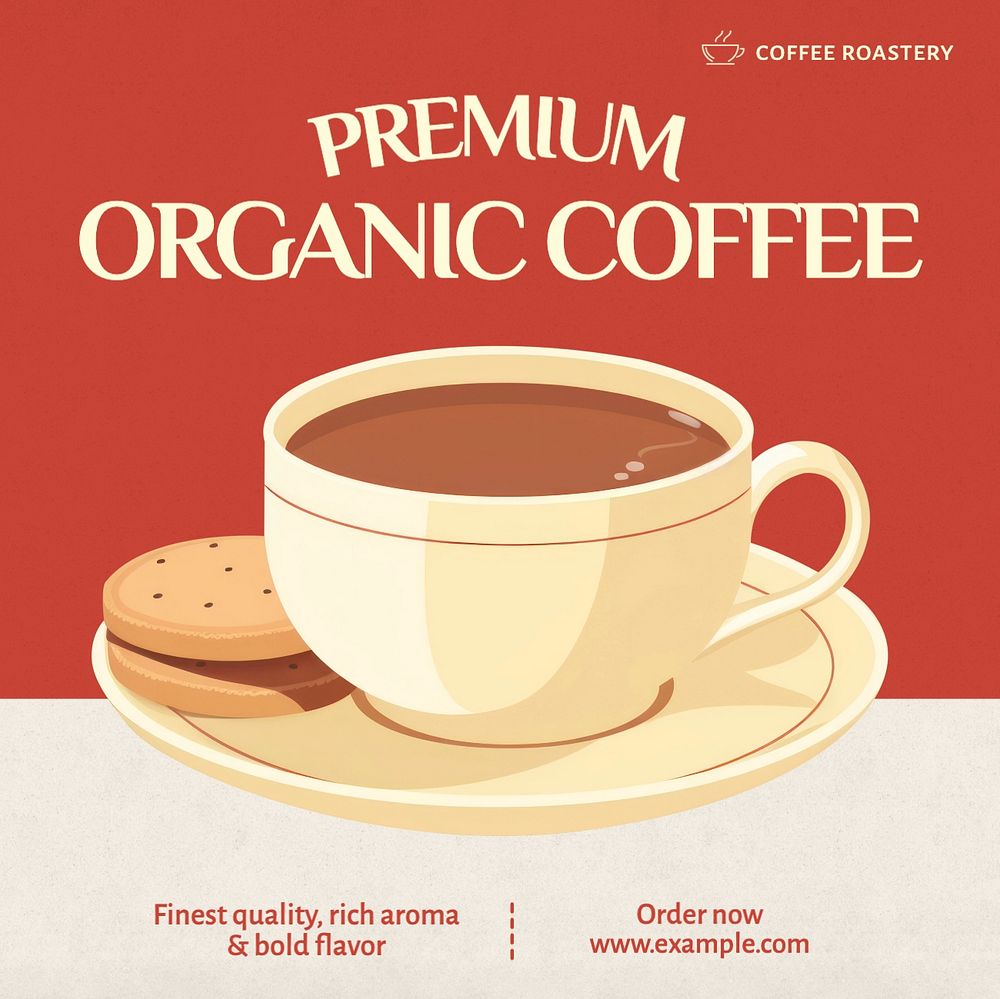 Premium organic coffee Instagram post template