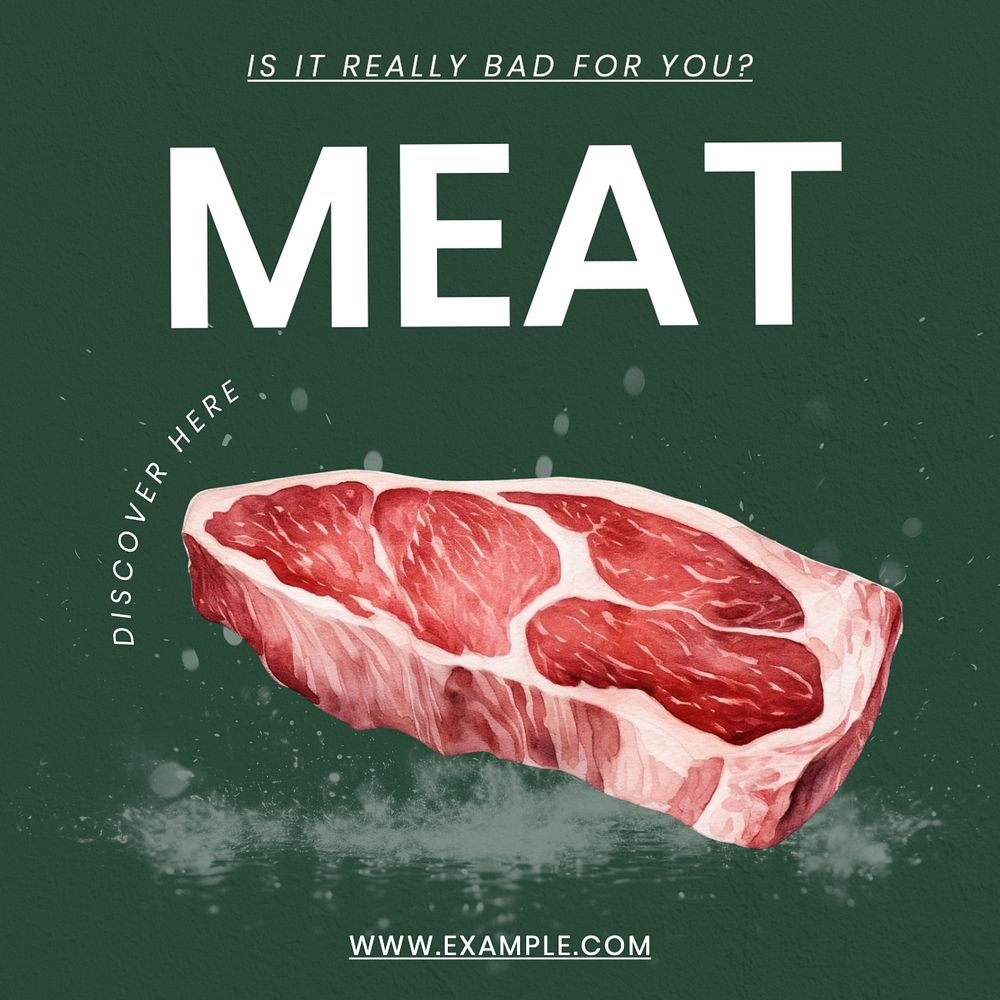 Meat Instagram post template