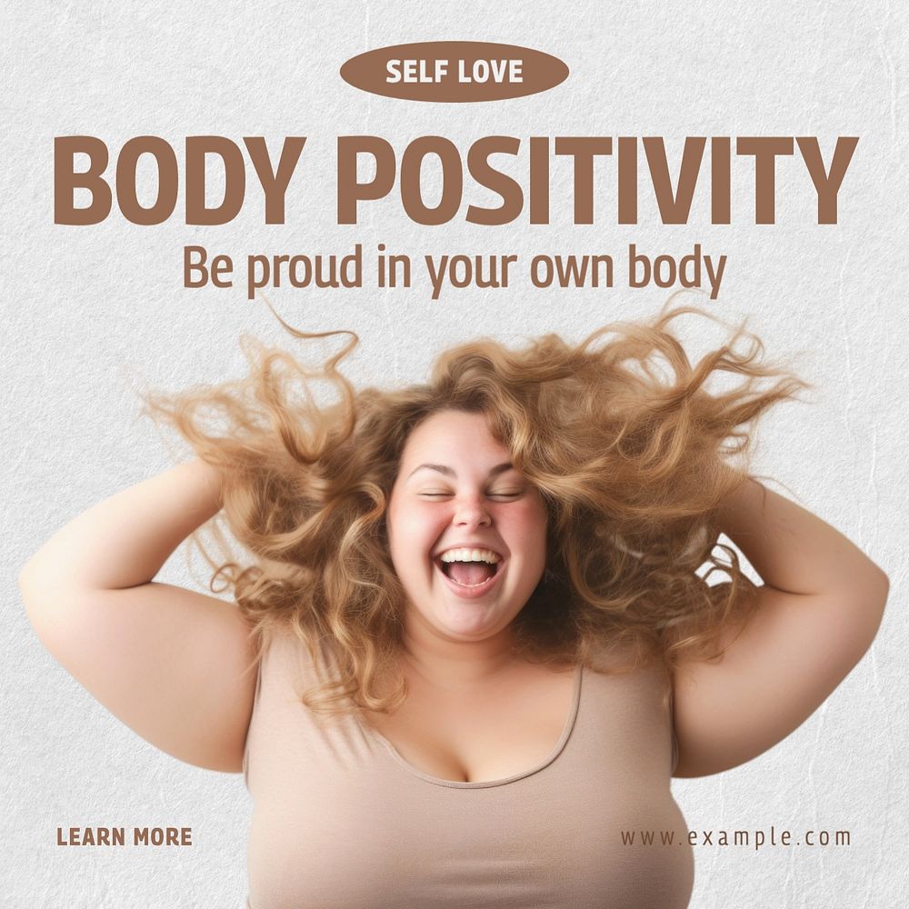 Body positivity Instagram post template