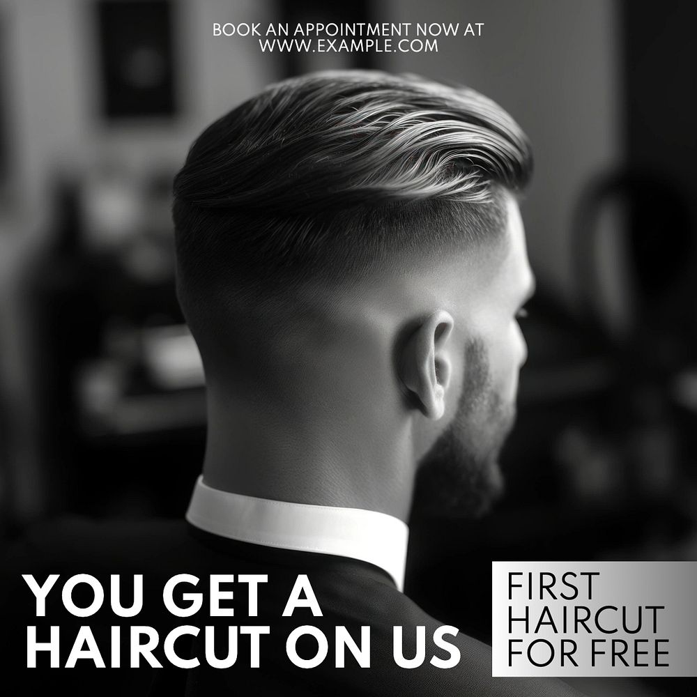 Free haircut Instagram post template