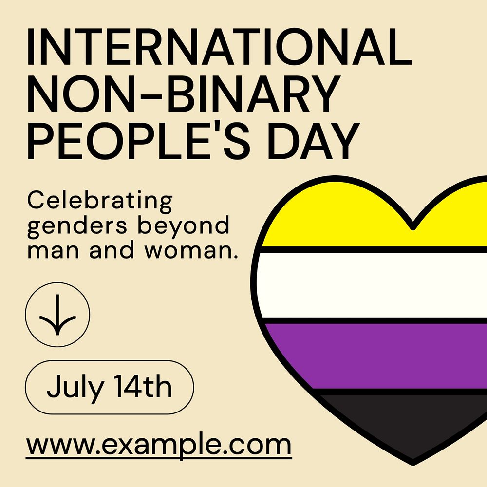 Non-binary day Instagram post template