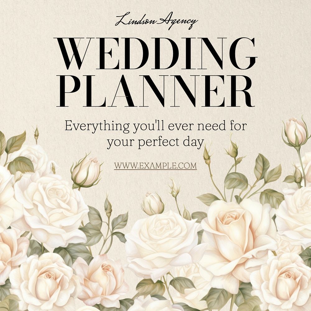 Wedding planner Instagram post template