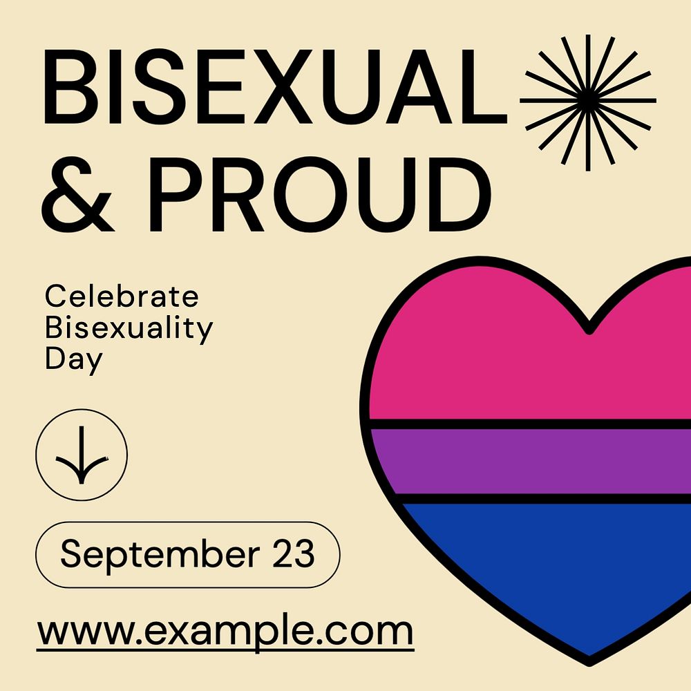 Bisexual and proud Instagram post template