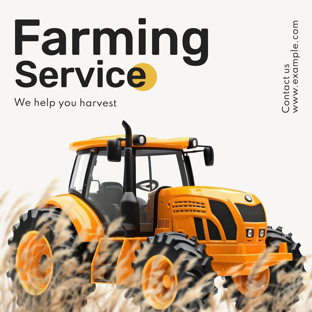 Farming service Instagram post template