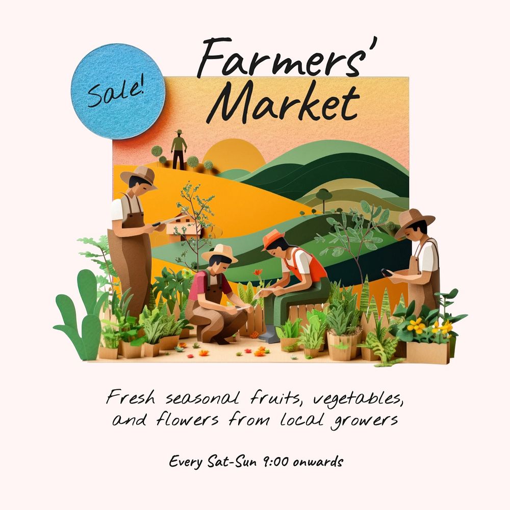 Farmers' market Instagram post template