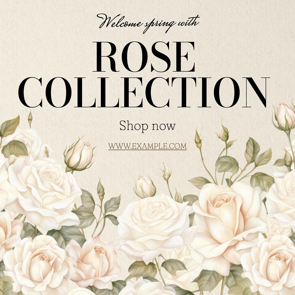 Rose collection Instagram post template