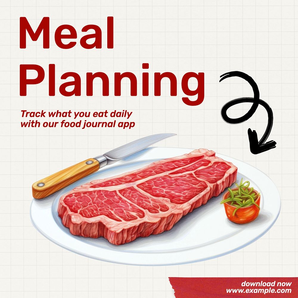 Meal planning Instagram post template