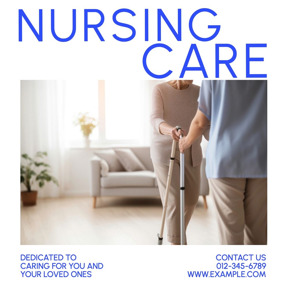 Nursing care Instagram post template