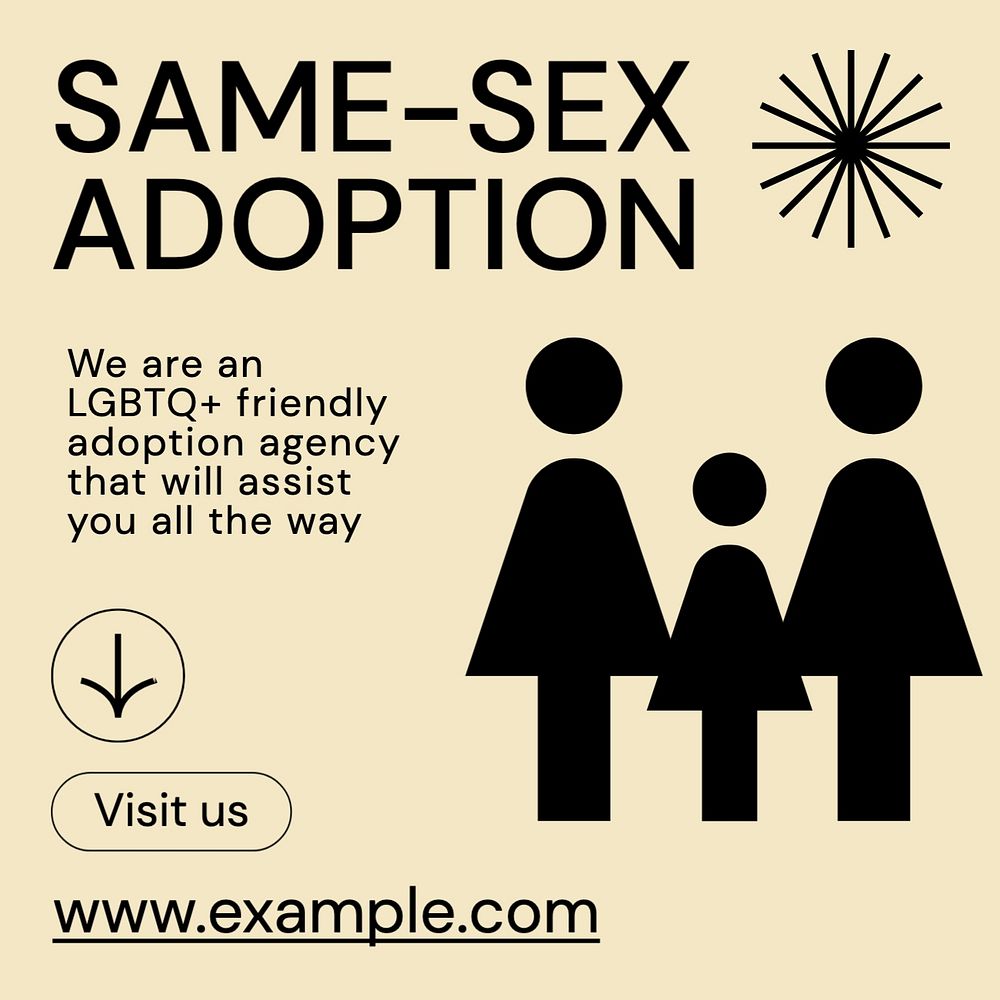 Same-sex adoption Instagram post template