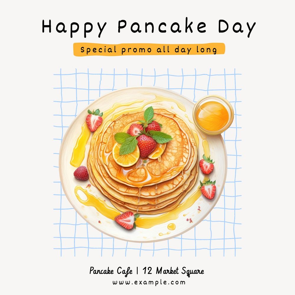 Pancake day Instagram post template