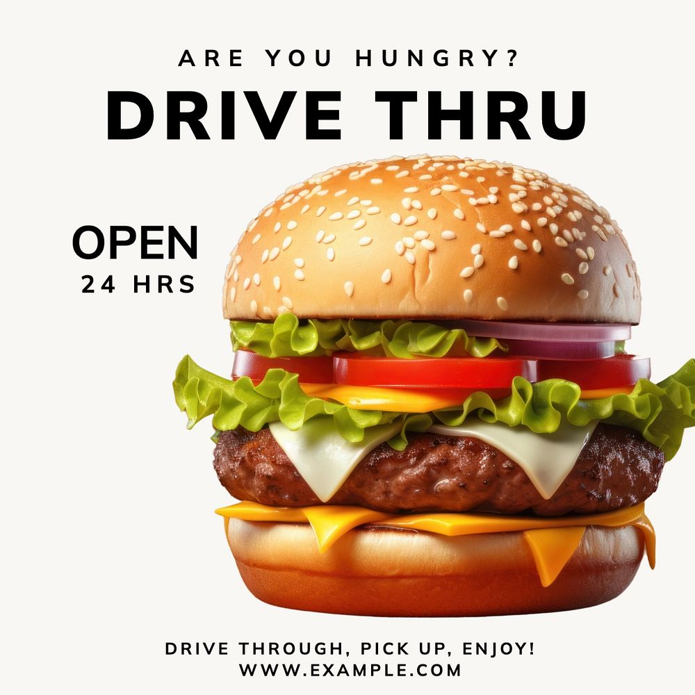 Drive thru Instagram post template