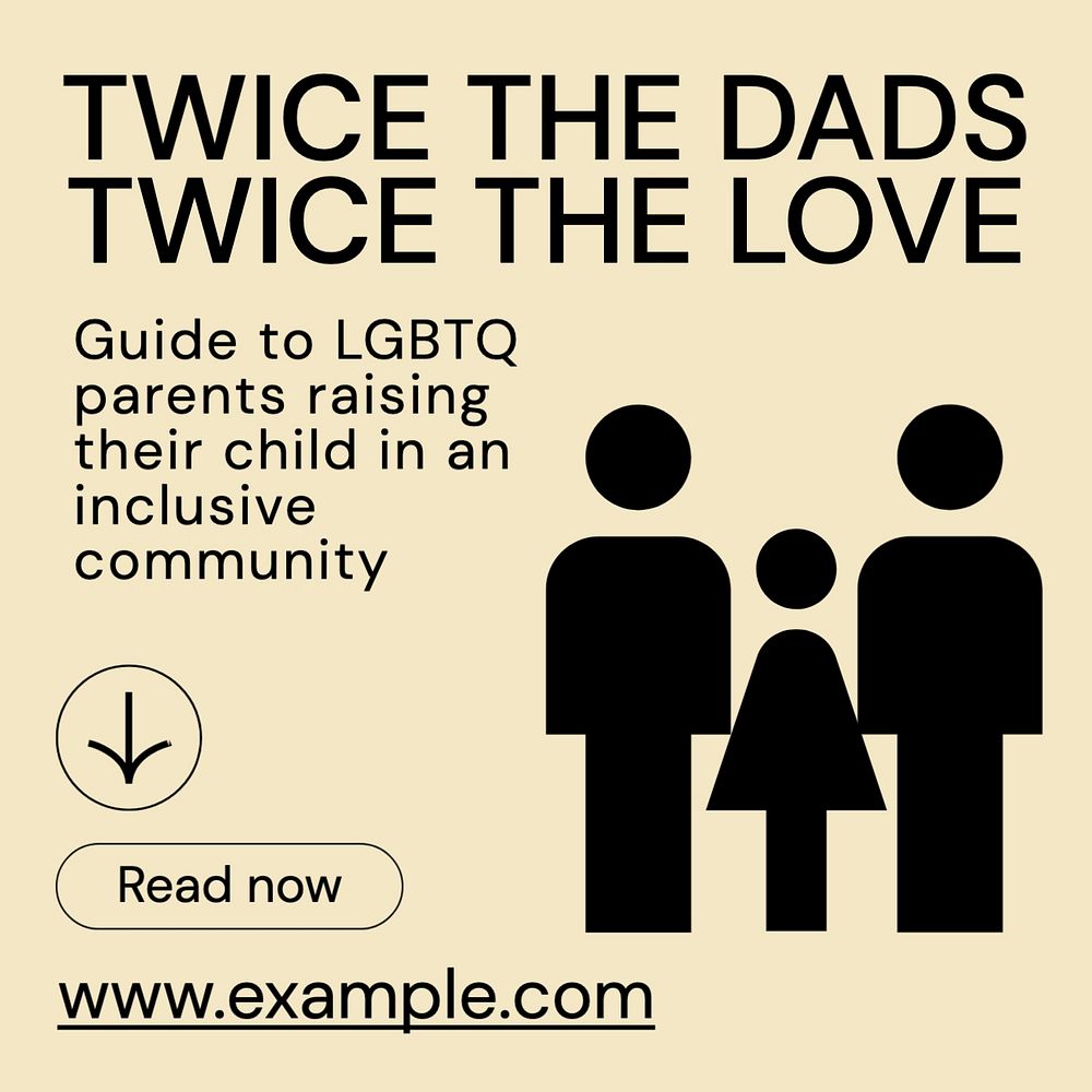 LGBTQ family Instagram post template