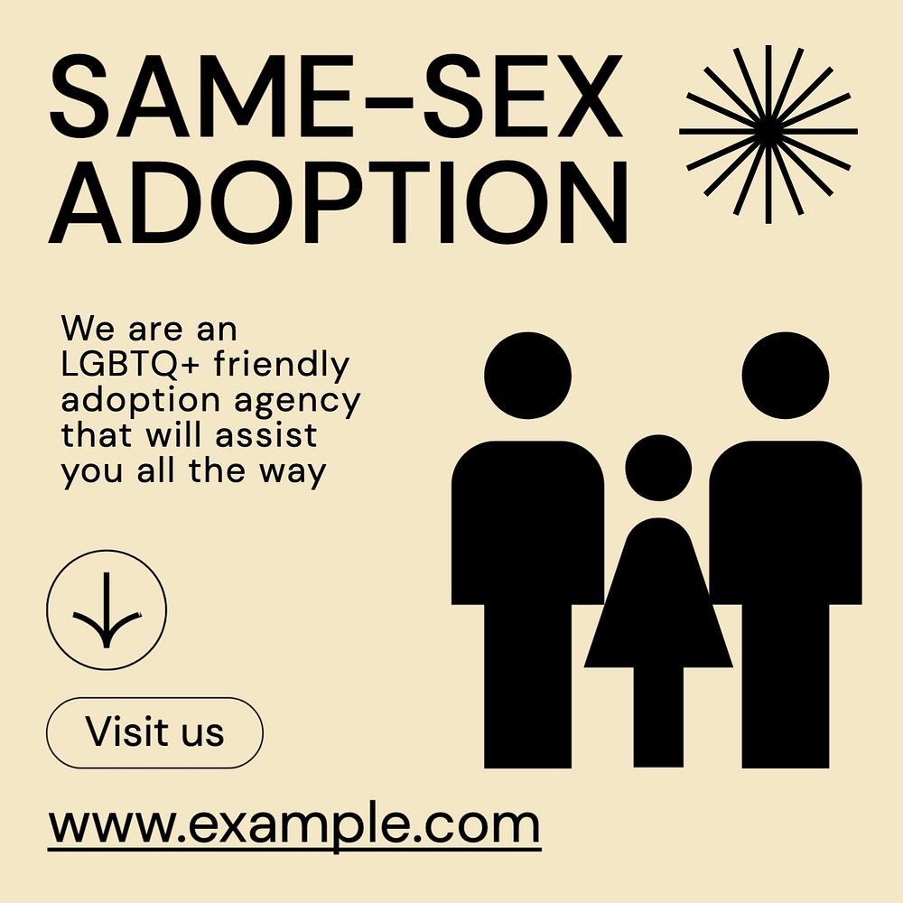 Same-sex adoption Instagram post template