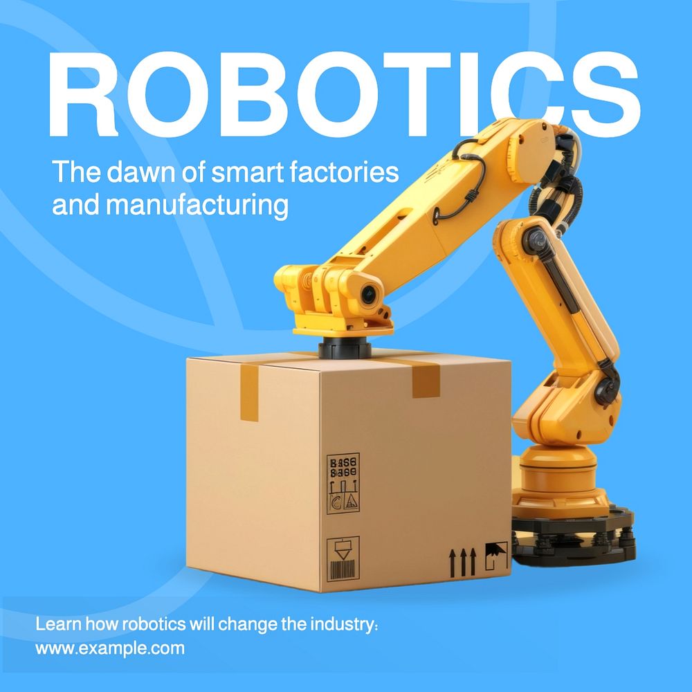 Robotics and manufacturing Instagram post template