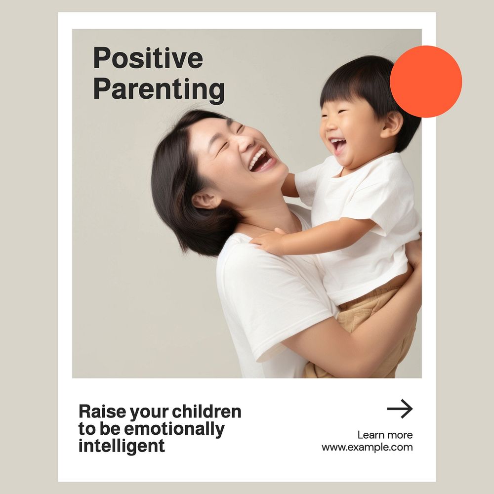 Positive parenting Instagram post template