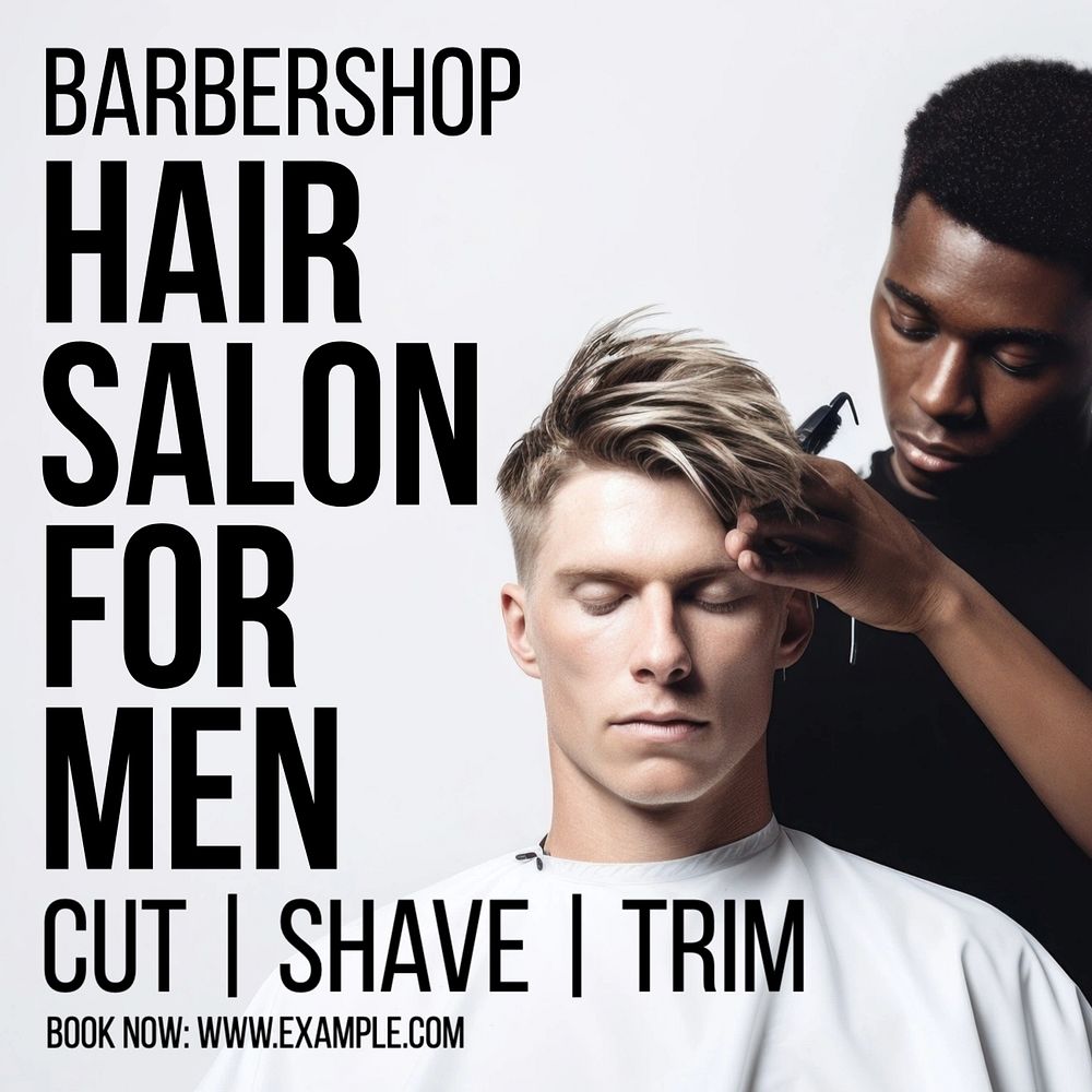 Men salon Instagram post template