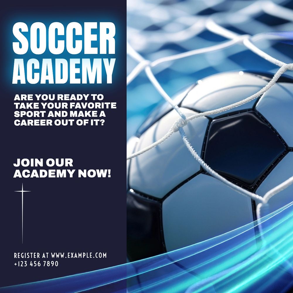 Soccer academy Instagram post template