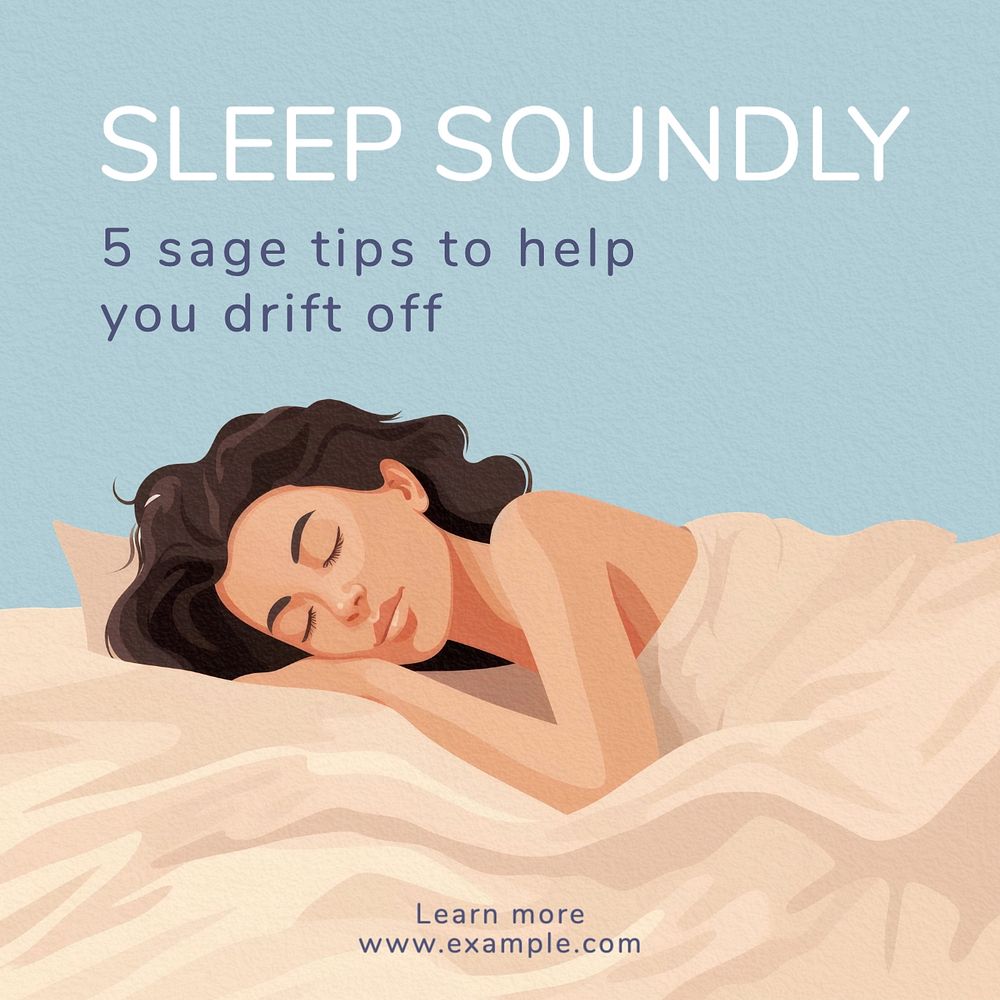 Sleep tips Instagram post template