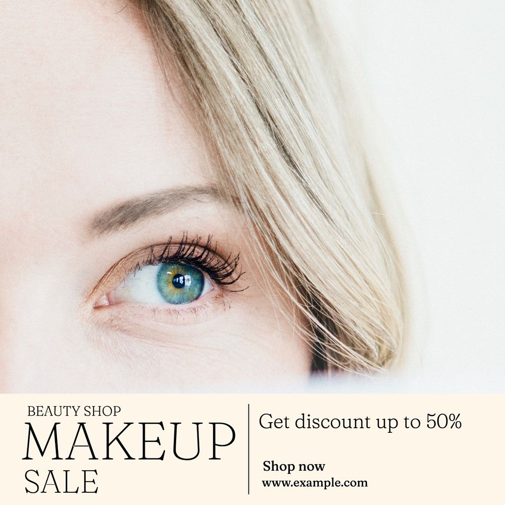 Makeup sale Instagram post template