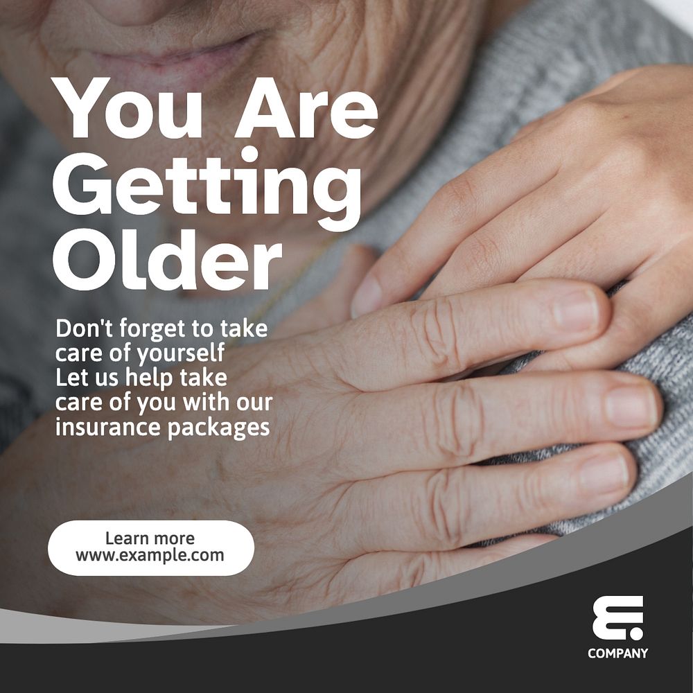 Senior insurance Instagram post template