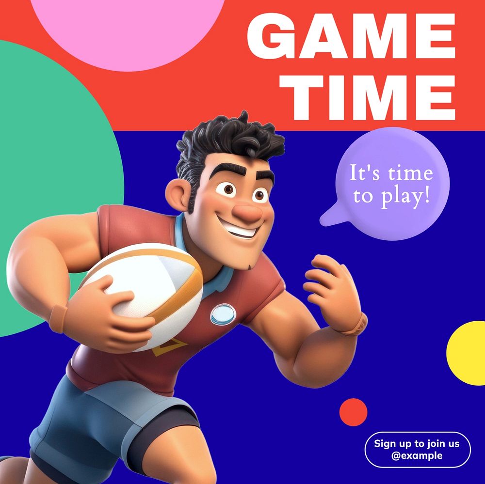 Game time Instagram post template