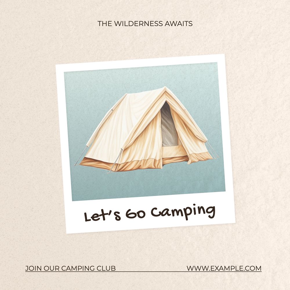 Camping Instagram post template